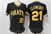 Pittsburgh Pirates #21 Roberto Clemente Black Cooperstown Collection Mesh Batting Practice Jersey,baseball caps,new era cap wholesale,wholesale hats